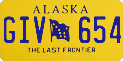 AK license plate GIV654