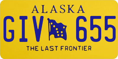 AK license plate GIV655