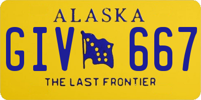 AK license plate GIV667