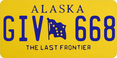 AK license plate GIV668