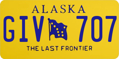 AK license plate GIV707