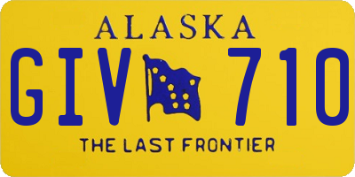 AK license plate GIV710