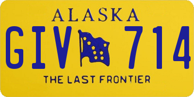 AK license plate GIV714