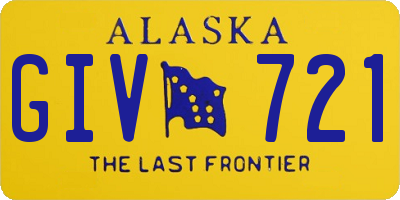 AK license plate GIV721