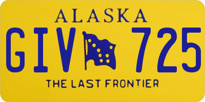 AK license plate GIV725