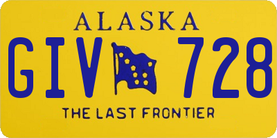 AK license plate GIV728