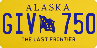 AK license plate GIV750
