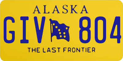 AK license plate GIV804