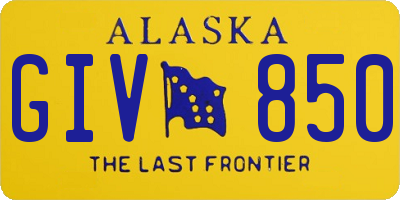 AK license plate GIV850