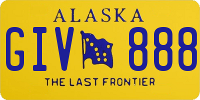 AK license plate GIV888