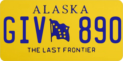 AK license plate GIV890