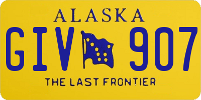 AK license plate GIV907