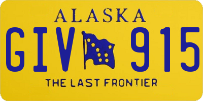 AK license plate GIV915