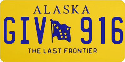 AK license plate GIV916