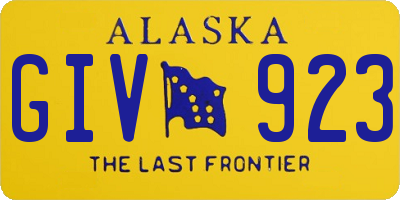 AK license plate GIV923