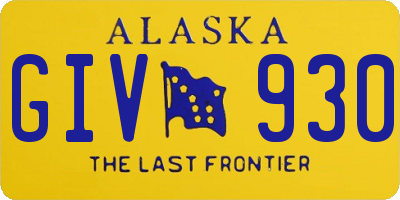 AK license plate GIV930
