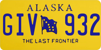 AK license plate GIV932