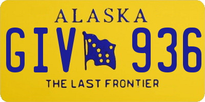 AK license plate GIV936