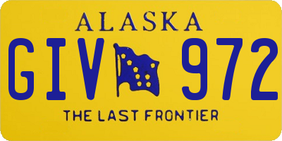 AK license plate GIV972