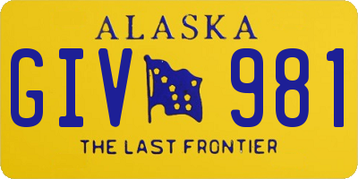 AK license plate GIV981