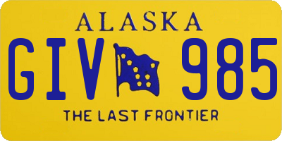 AK license plate GIV985