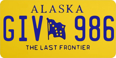 AK license plate GIV986