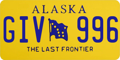 AK license plate GIV996