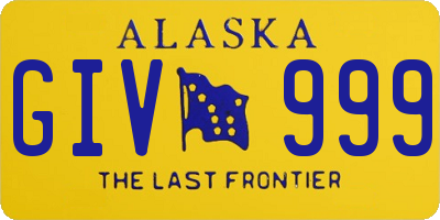 AK license plate GIV999