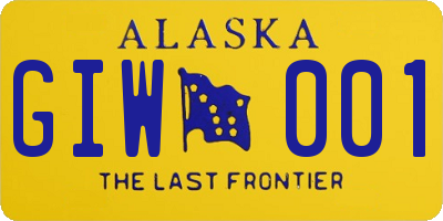 AK license plate GIW001