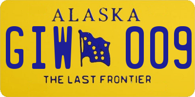 AK license plate GIW009