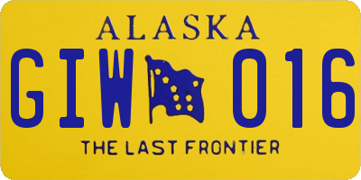 AK license plate GIW016