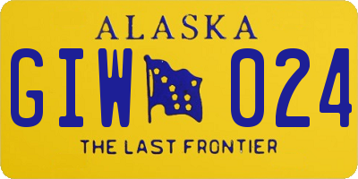 AK license plate GIW024
