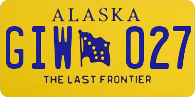 AK license plate GIW027