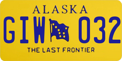 AK license plate GIW032