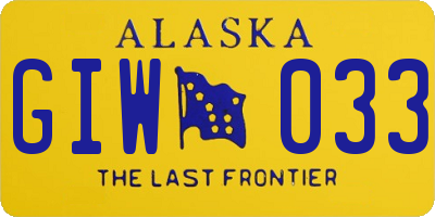 AK license plate GIW033