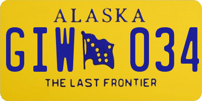 AK license plate GIW034