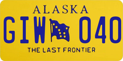 AK license plate GIW040