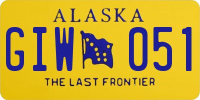 AK license plate GIW051