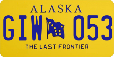 AK license plate GIW053