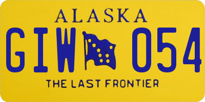 AK license plate GIW054