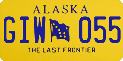 AK license plate GIW055