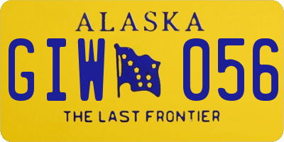 AK license plate GIW056