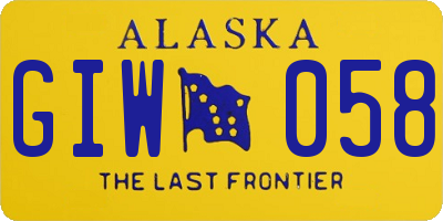 AK license plate GIW058
