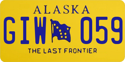 AK license plate GIW059