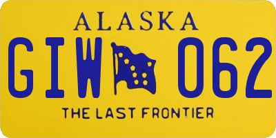 AK license plate GIW062
