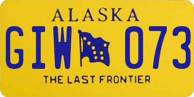 AK license plate GIW073
