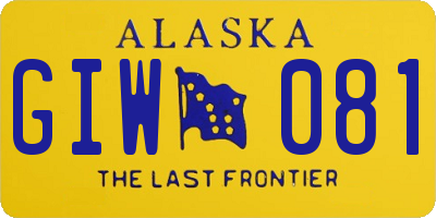 AK license plate GIW081
