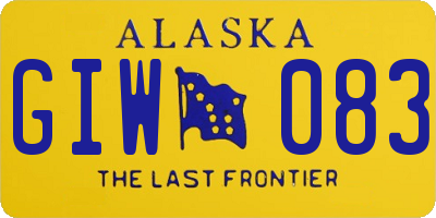AK license plate GIW083