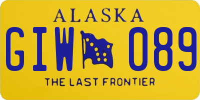 AK license plate GIW089
