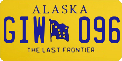 AK license plate GIW096
